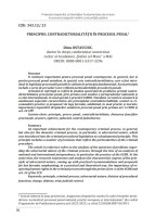 Principiul contradictorialităţii în procesul penal